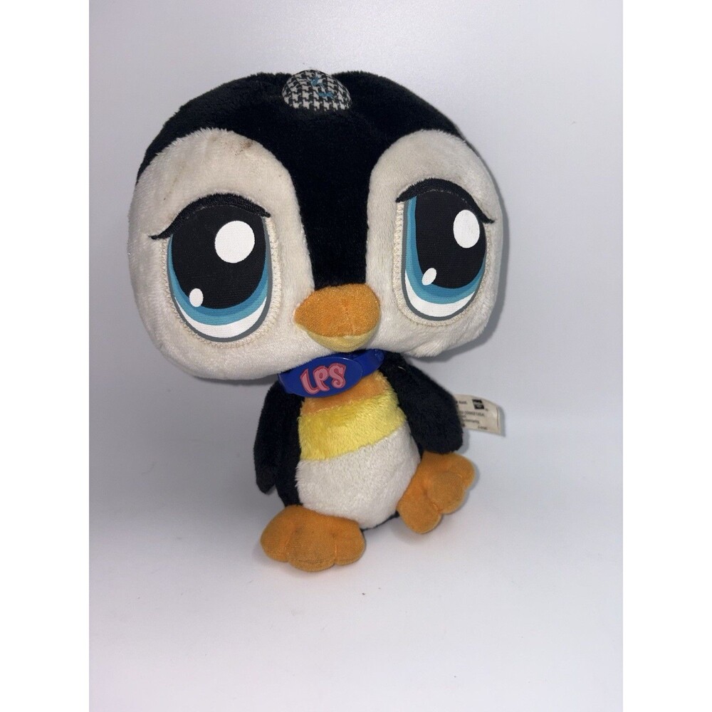 Littlest Pet Shop Penguin Plush Stuffed Animal 8" 2007 LPS Plushie